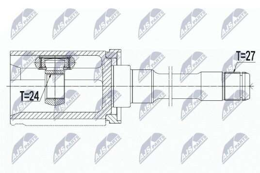 Nty Drivknute drivaksel NTY NPW BM 080