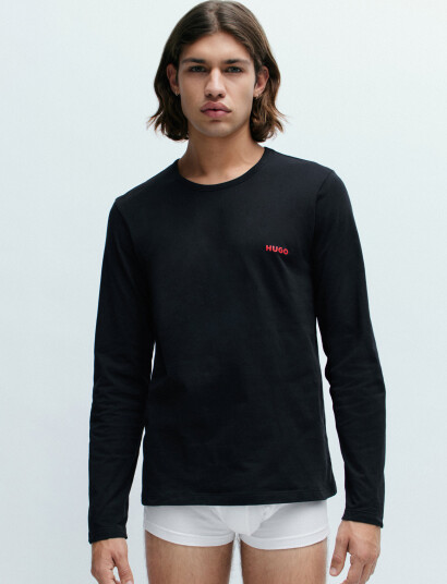 HUGO Ls-Shirt Rn Triplet - Black - S