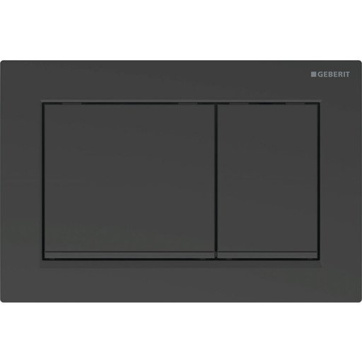 Geberit Omega 20 Square Betjeningsplate, Matt Sort/sort