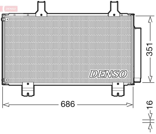 Kondensator, klimaanlegg DENSO DCN40028