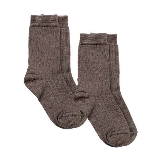 Lillelam 2 Pack Ullsokker Til Barn, Brune Lillelam 2 Pack Ullsokker Til Barn, Brune