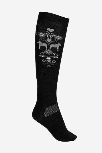 Bagheera   Knestrømper Merino Dalecarlian Socks High   Svart