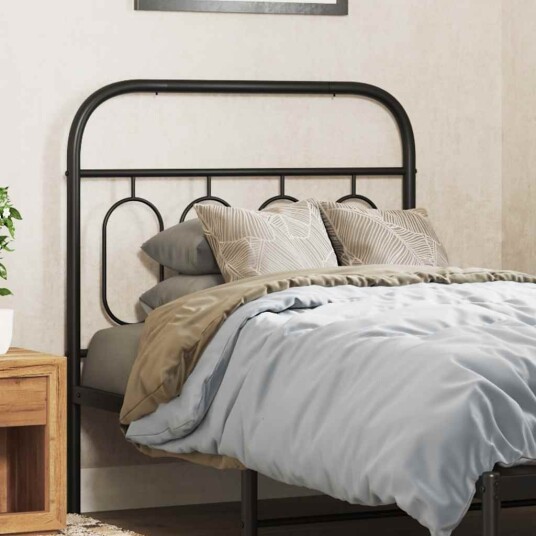  Sengegavl i metall svart 90 cm 8721102646157