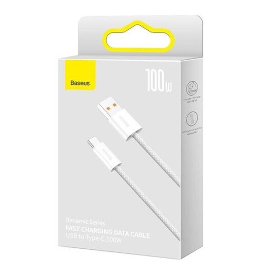 Baseus USB to USB-C Baseus Dynamic Series 100W 1m (white)