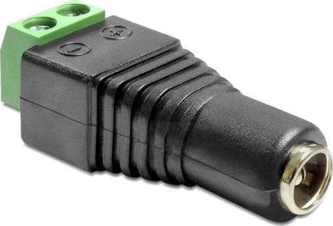 Delock 2-Pins DC-kontakt terminalblokk 5,5 x 2,5 mm Delock 2-Pins DC-kontakt terminalblokk 5,5 x 2,5 mm