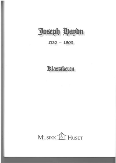Joseph Haydn 1732-1809 Av Nils Grinde
