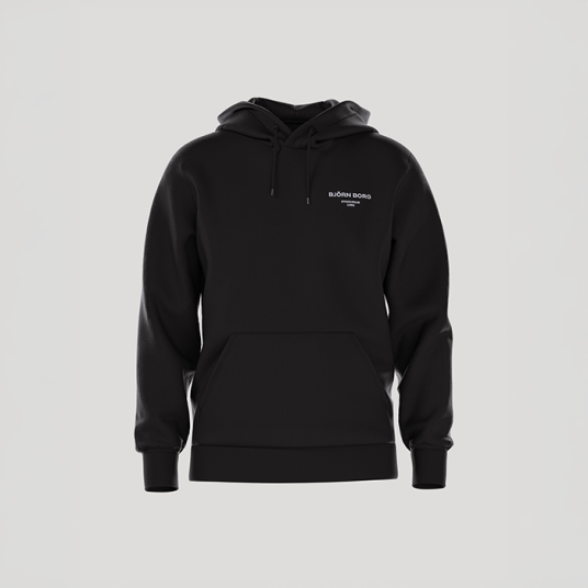 Björn Borg Essential Hettegenser Svart Black XL Björn Borg Essential Hettegenser Svart Black XL