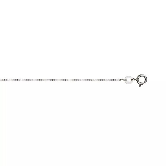 Veneziansk kjede i 925 rhodinert sølv 1,0 mm - 45 cm