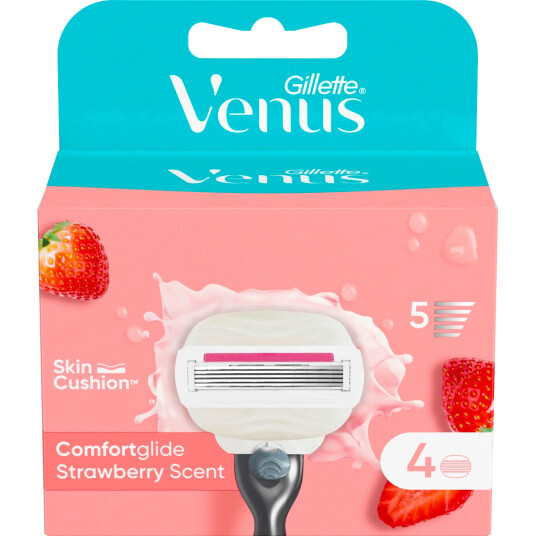 Gillette Venus Comfortglide Barberblad Jordbær 4 stk.