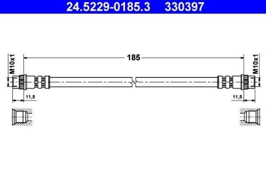 Bremseslange ATE 24.5229 0185.3