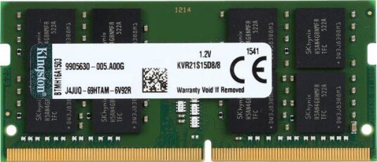 Kingston DDR4 SO-DIMM 8GB 2133MHz CL15 KVR21S15D8/8