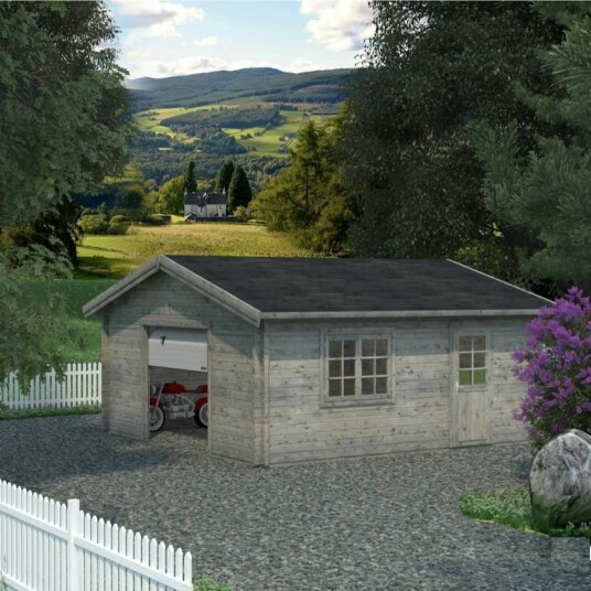 Garasjebod Palmako Roger 27,7 m2 med Leddport Garasjebod Palmako Roger 27,7 m2 med Leddport
