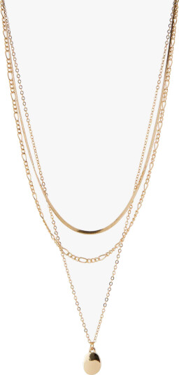 Pieces Alva Combi Necklace Gull ONE SIZE