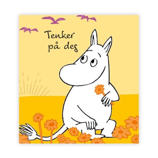 Mummi - Mummi kort dobbelt Tenker på deg gul