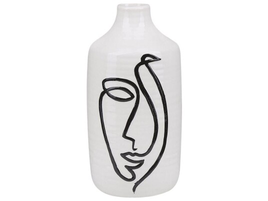 Beliani Vase 22 Cm Hvit Aenus