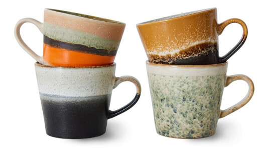 HKliving 70's cappuccinokopp 4-pk Verve