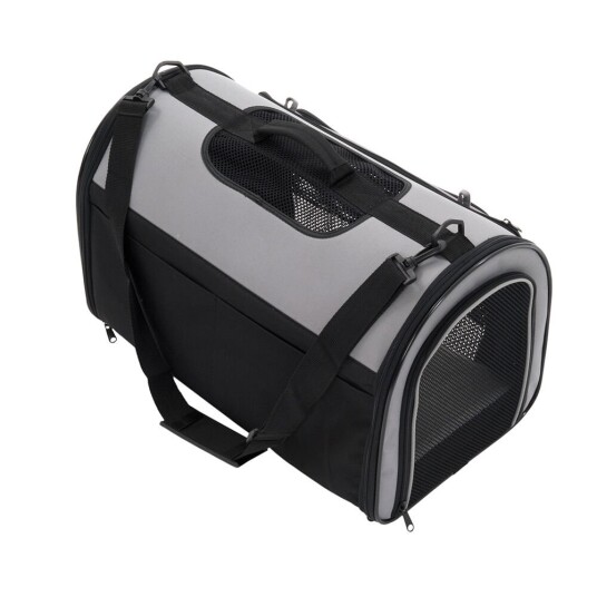 zooplus Exclusive Bæreveske med luftegård - L 50 x B 29 x H 32 cm