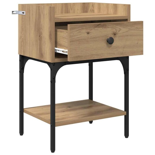 Nattbord med skuff artisan eik 40 x 29 x 60 cm Konstruert tre
