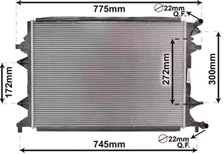 VAN WEZEL 58002370 Radiator, motorkjøling VAN WEZEL 58002370 Radiator, motorkjøling