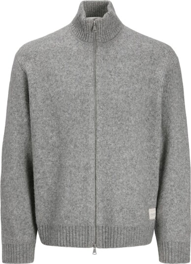 Jack & Jones Jormontreal Knit Ollie Zip Cardigan Ln LIGHT GREY MELANGE M