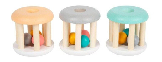 Small Foot Wooden Baby Rattle Pastel 3pcs.