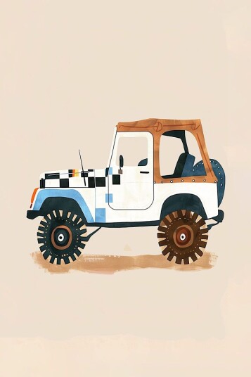 Namly Design Plakat Jeep Illustrasjon POSTERSWE8CJ