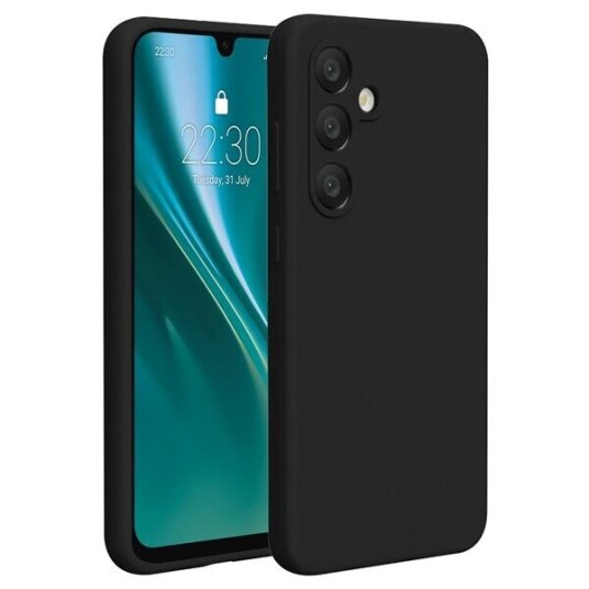 Etteri silikonskall med mikrofiberfôr for Samsung Galaxy A16 4G / A16 5G - Svart