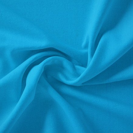 Stoffabrics Swan Solid Bomullslerret Stoff 150cm 757 Lys Turkis 50cm