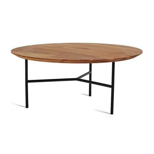 Mavis Tribeca Coffee Table 80 cm Oiled Rustic Oak/Black Legs