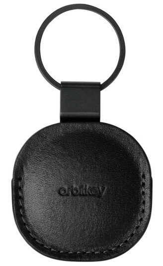 Orbitkey Leather Holder For Airtag -Avaimenperä, Musta