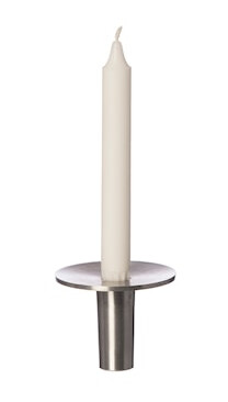 Lysestake i børstet aluminium 7 cm Lysestake i børstet aluminium 7 cm