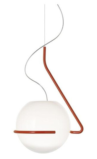 Foscarini Tonda Taklampe Stor Oransje/ Hvit