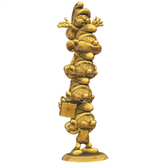 Plastoy Smurfene Resin Statue Gold Kolonne 50 cm Plastoy Smurfene Resin Statue Gold Kolonne 50 cm