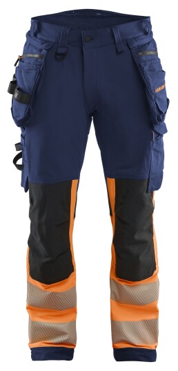Blakläder 112516488953C52 Arbeidsbukse Varslingmarinebla Oransje Marinebla