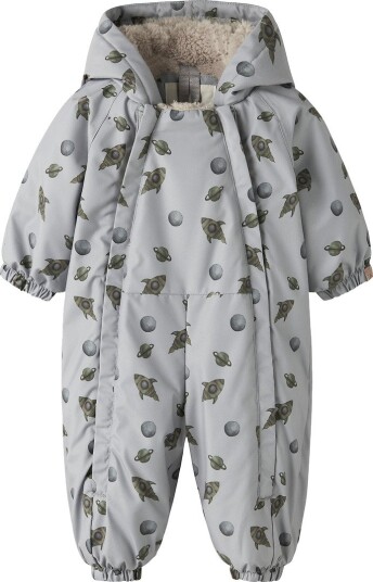 Lil" Atelier Vinterdress NbmLaSnow05 Sleet/Space Lil Atelier 50/56 Vinterdress Blå Grå 50 56