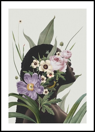 Purple flower Poster Plakat / 100x150cm