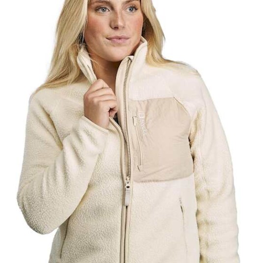 Hygge Pile Fleece Jacket Dame Whiteish M