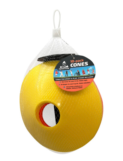 SportMe Cones 10-P Set , Orange/Yellow - Multi/patterned - ONE SIZE