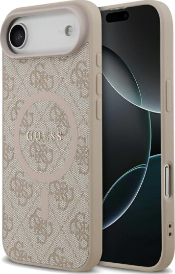 Guess 4G Ring Classic Logo MagSafe-etui til iPhone 17 Air - Rosa
