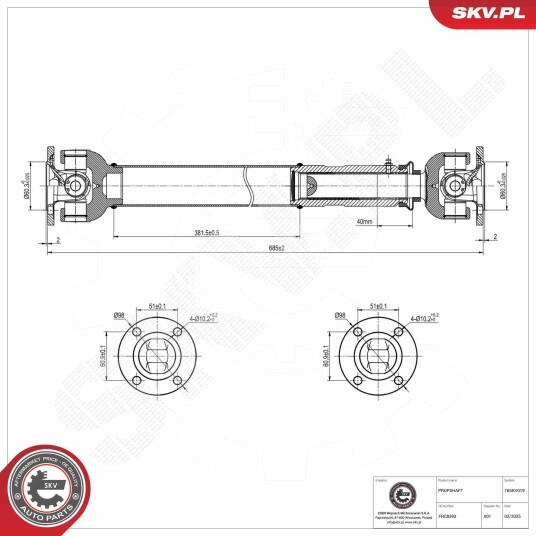 Esen Skv Drivaksel ESEN SKV 76SKV019 Esen Skv Drivaksel ESEN SKV 76SKV019