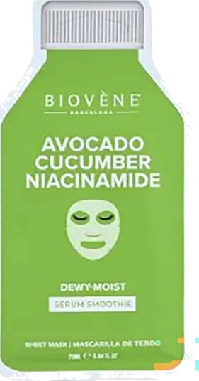 Biovène AVOCADO + NIACIN DEWY-MOIST! Smoothie Serum Sheet Mask with fi