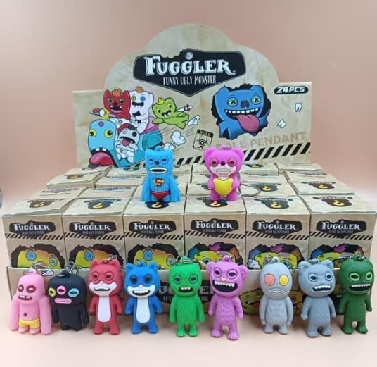 24 delt Monster Jule Blind Box Sett Adventskalender Lykkeamulett Pynt Barnegave