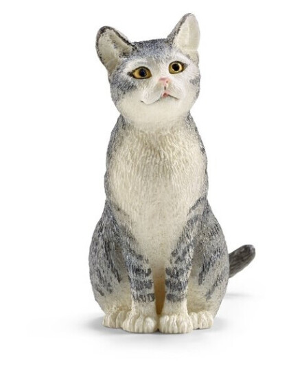 Schleich Sittende Katt Figur i Plast for Barn over 3 år