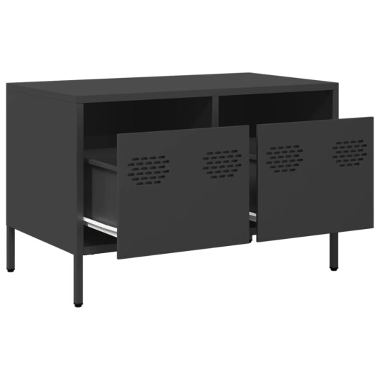 TV-benk svart 68x39x43,5 cm kaldvalset stål 8721102929892 TV-benk svart 68x39x43,5 cm kaldvalset stål 8721102929892
