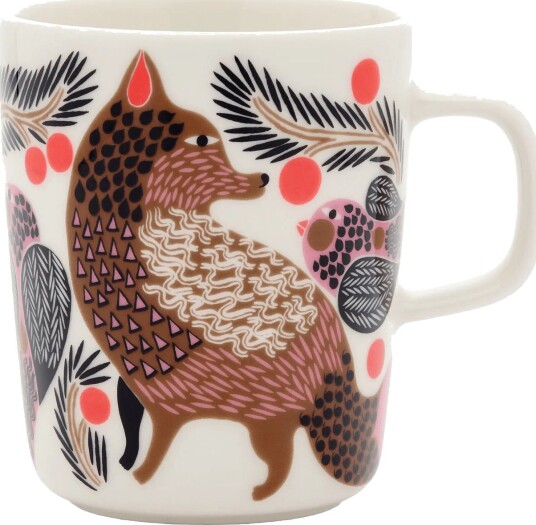 Marimekko Oiva Ketunmarja kopp 25 cl White bronse rosa petrol