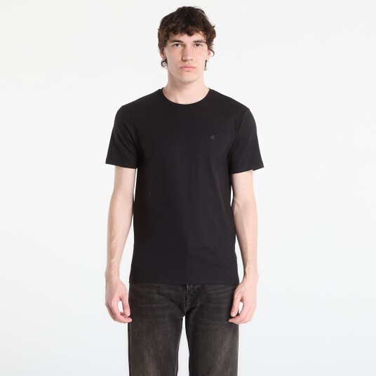 Calvin Klein Ss Slim Stretch Cotton Crewnk Te - Black - L Calvin Klein Ss Slim Stretch Cotton Crewnk Te - Black - L