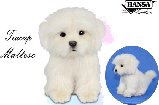 Hansa Creation Maltese Teacup Plush Hansa Creation Maltese Teacup Plush