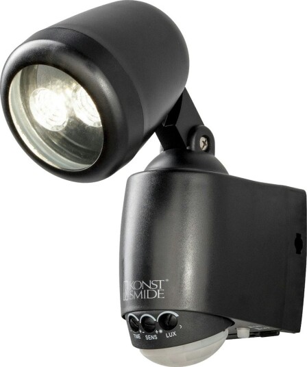 Konstsmide Prato vegglampe 1W High Power LED bevegelsesensor batteri