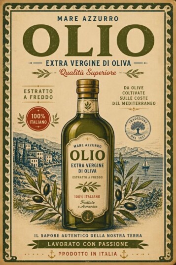 Plakat Olivenolje Vintage