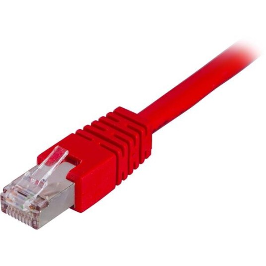 Deltaco Cat6 F/UTP Nettverkskabel 30 cm - Rød Deltaco Cat6 F/UTP Nettverkskabel 30 cm - Rød